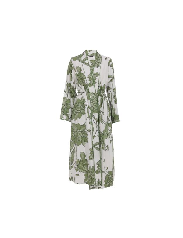 Cyberjammies Fable & Eve London - Chiswick Floral Long Robe Cream Mix