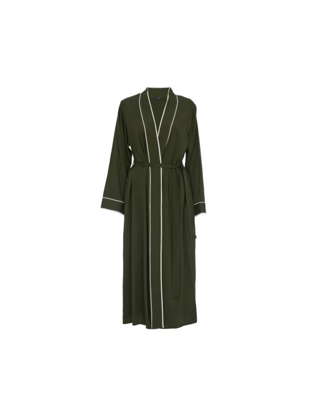Cyberjammies Fable & Eve London - Chiswick Long Robe Olive Green