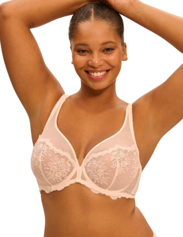 Simone Perele Intrigue Plunging Underwired Bra Sakura Pink