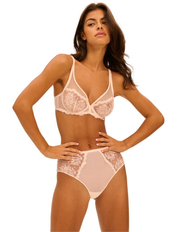 Simone Perele Intrigue Plunging Underwired Bra Sakura Pink