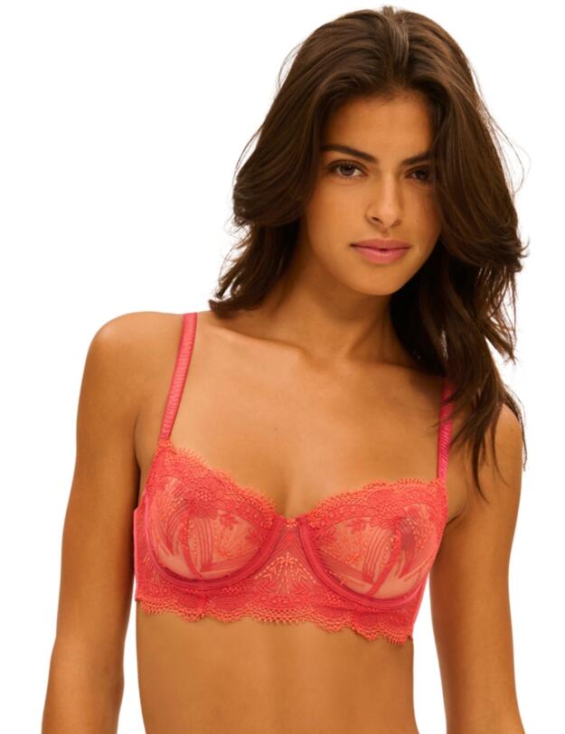 Simone Perele Allure Half Cup Bra Coralia Red