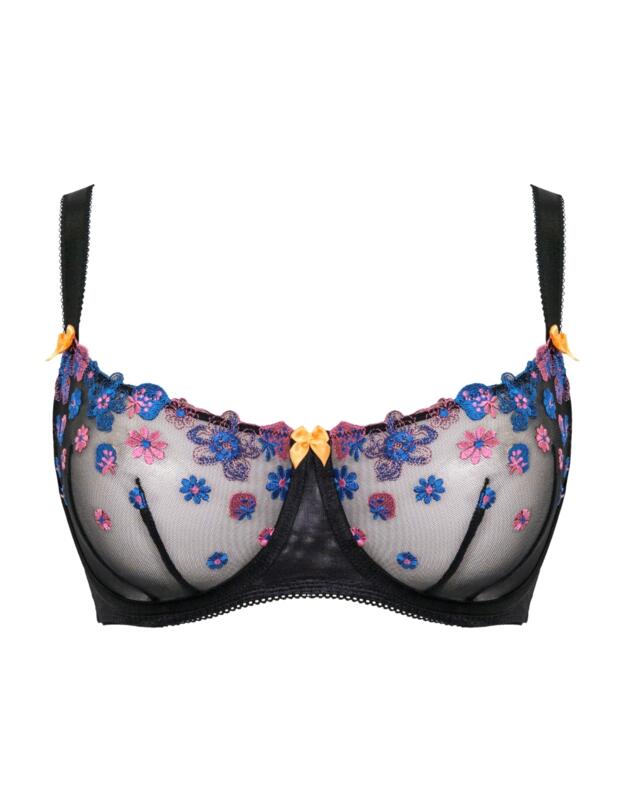 Curvy Kate Strawberry Crush Balcony Bra Black Multi