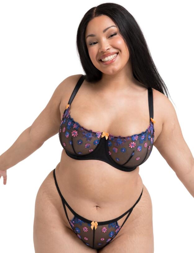 Curvy Kate Strawberry Crush Brazilian Brief Black Mutli