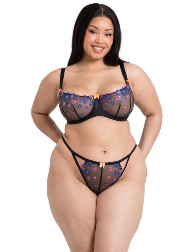 Curvy Kate Strawberry Crush Brazilian Brief Black Mutli