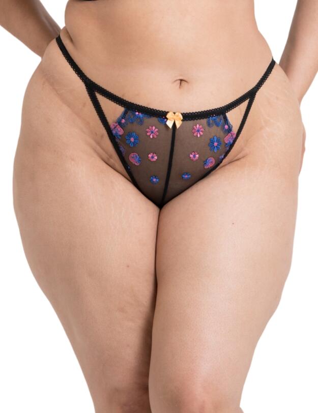 Curvy Kate Strawberry Crush Brazilian Brief Black Mutli