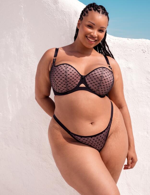 Curvy Kate Boost Heartbreaker Tanga Brief Black/Pink
