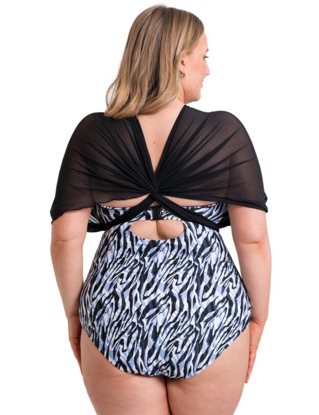 Curvy Kate Wrapsody Multiway Bandeau Swimsuit Zebra Print