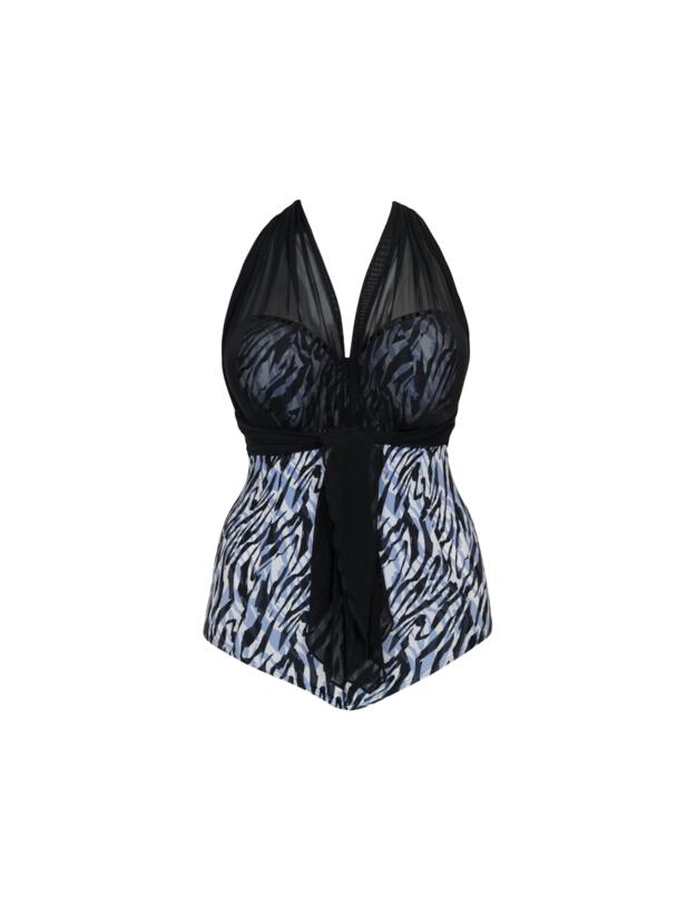 Curvy Kate Wrapsody Multiway Bandeau Swimsuit Zebra Print