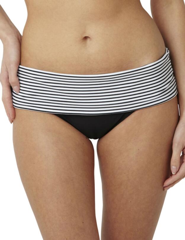 SW0897 Panache Anya Stripe Fold Brief Black/White - SW0897 Black/White