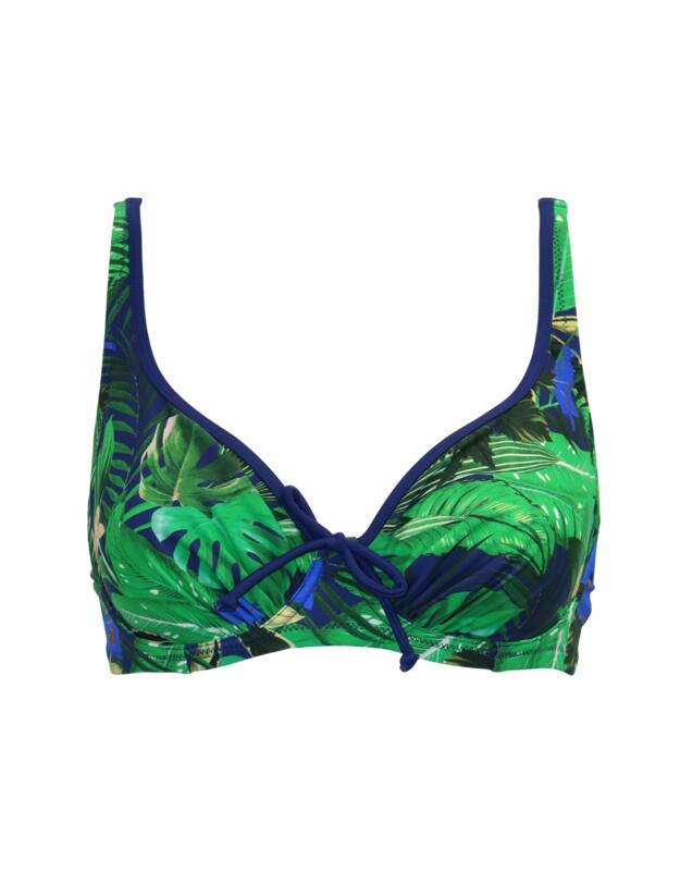 Pour Moi Palermo Underwired Bikini Top Navy Fern