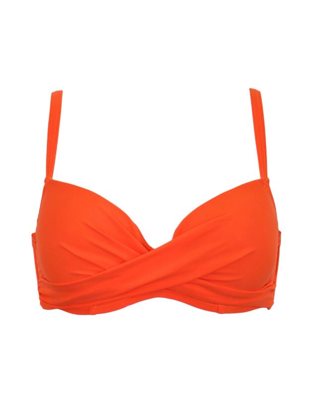 Pour Moi Free Spirit Twist Front Bikini Top Orange