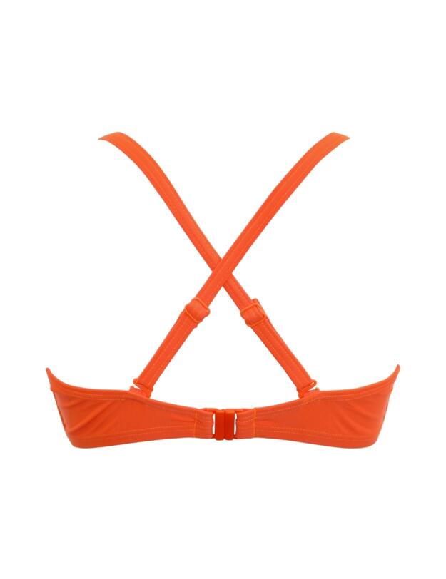 Pour Moi Free Spirit Twist Front Bikini Top Orange