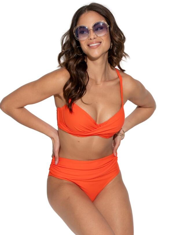Pour Moi Free Spirit Fold Over Bikini Brief Orange