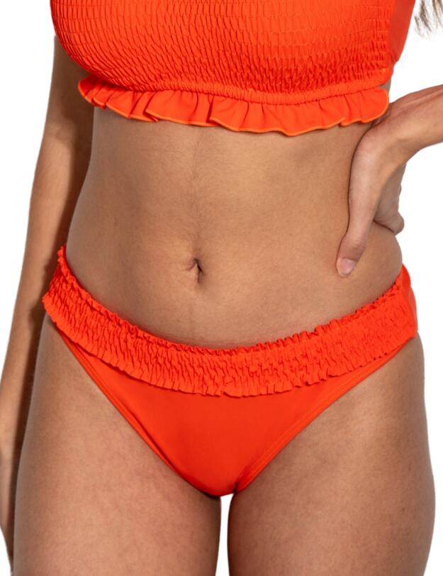 Pour Moi Free Spirit Frill Waist Bikini Brief Orange