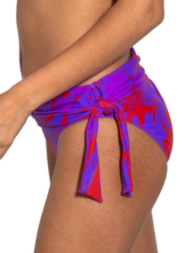 Pour Moi Heatwave Fold Over Bikini Brief Red/Purple