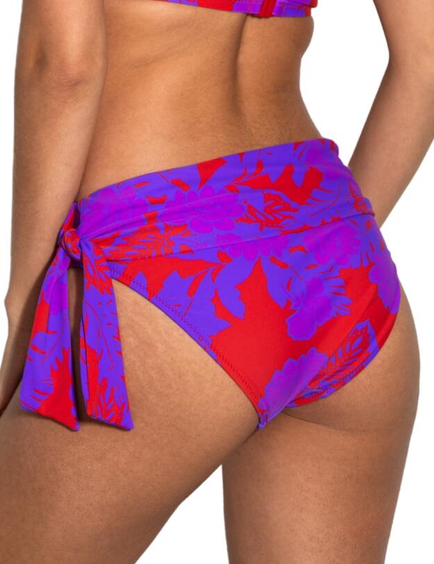 Pour Moi Heatwave Fold Over Bikini Brief Red/Purple