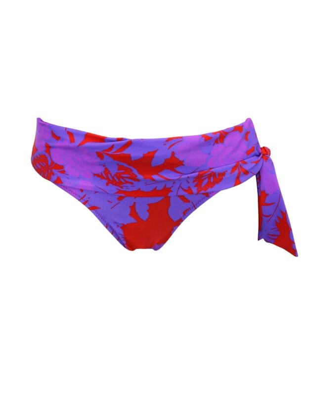 Pour Moi Heatwave Fold Over Bikini Brief Red/Purple