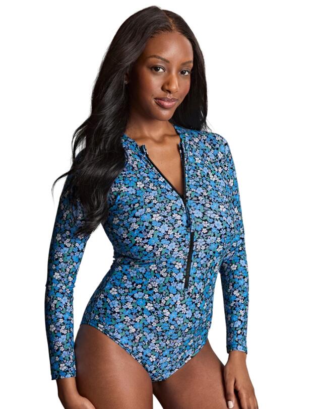 Panache Swim Posy Grace Long-Sleeve Swimsuit Posy Print