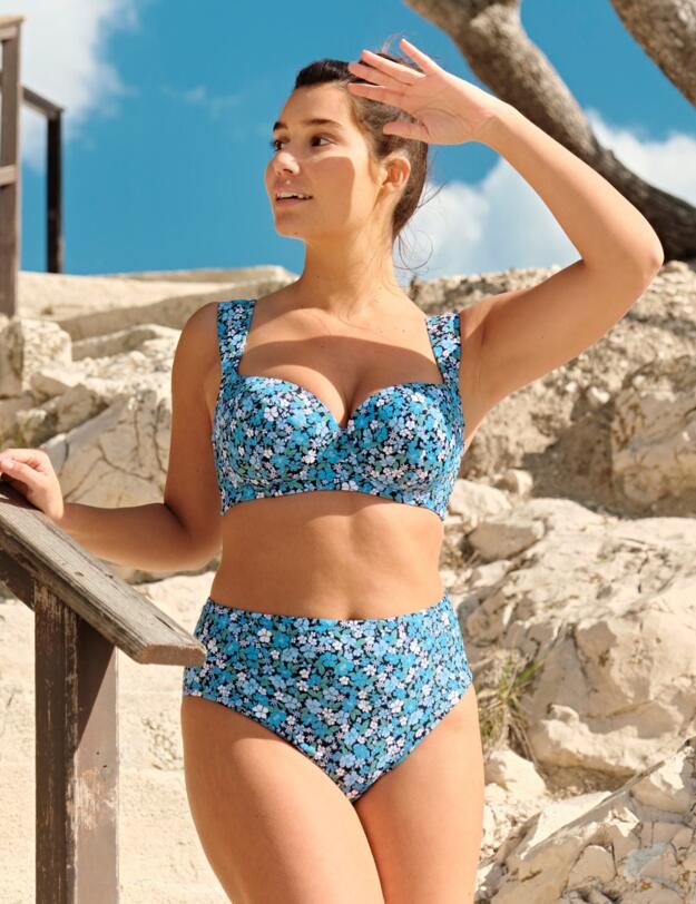 Panache Swim Posy High Waisted Bikini Brief Posy Print