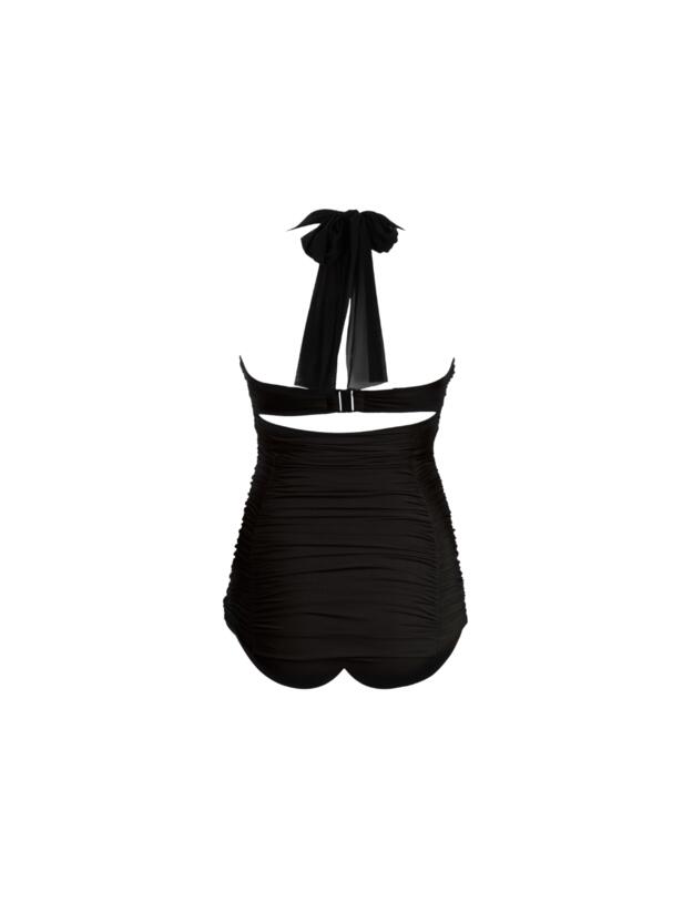 Panache Swim Tulle Marilyn Twist Bandeau Swimsuit Black