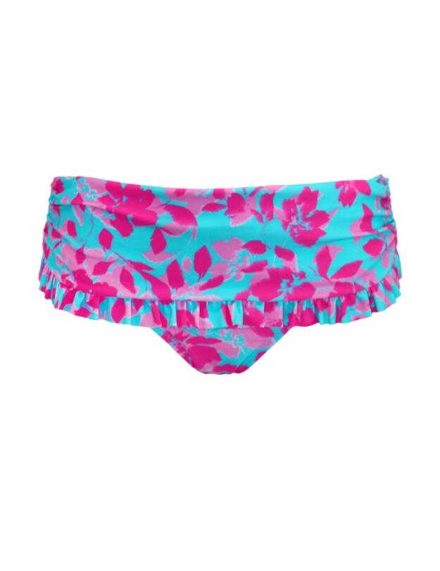 Pour Moi Ocean Breeze Fold Over Bikini Brief Blue Floral