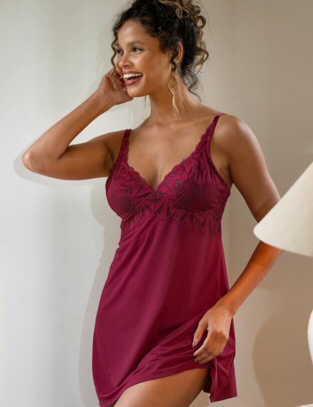 Pour Moi New Romance High Apex Chemise Cherry Red/Black