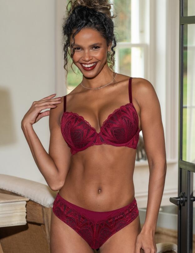 Pour Moi New Romance Brief Cherry Red/Black