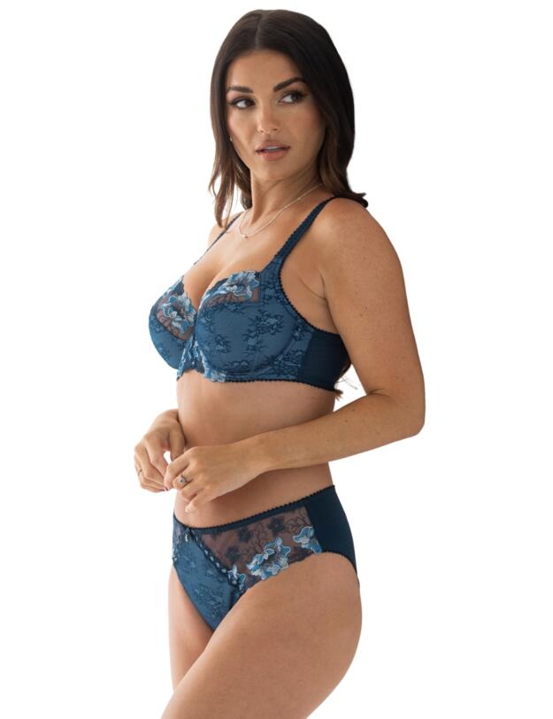 Pour Moi Sofia Embroidered Lace Brief Dusk/Blue