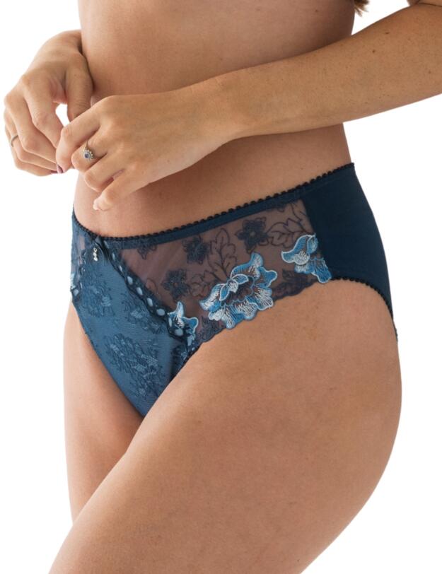 Pour Moi Sofia Embroidered Lace Brief Dusk/Blue