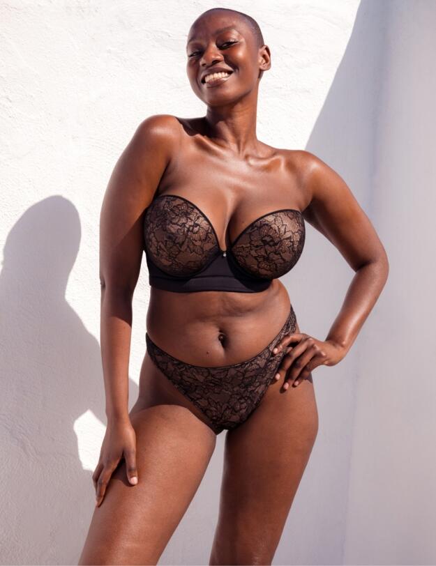 Curvy Kate Hey Girls Superplunge Strapless Bra Black/Latte