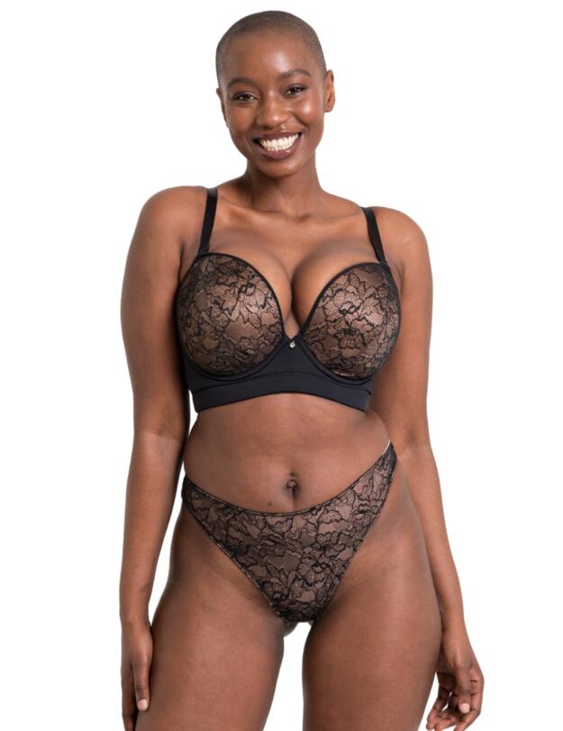 Curvy Kate Hey Girls Superplunge Strapless Bra Black/Latte