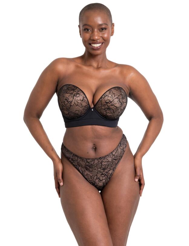 Curvy Kate Hey Girls Superplunge Strapless Bra Black/Latte
