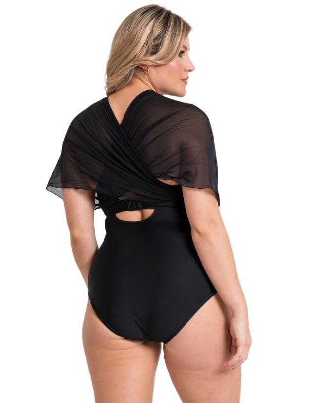 Curvy Kate Wrapsody Bandeau Swimsuit Black