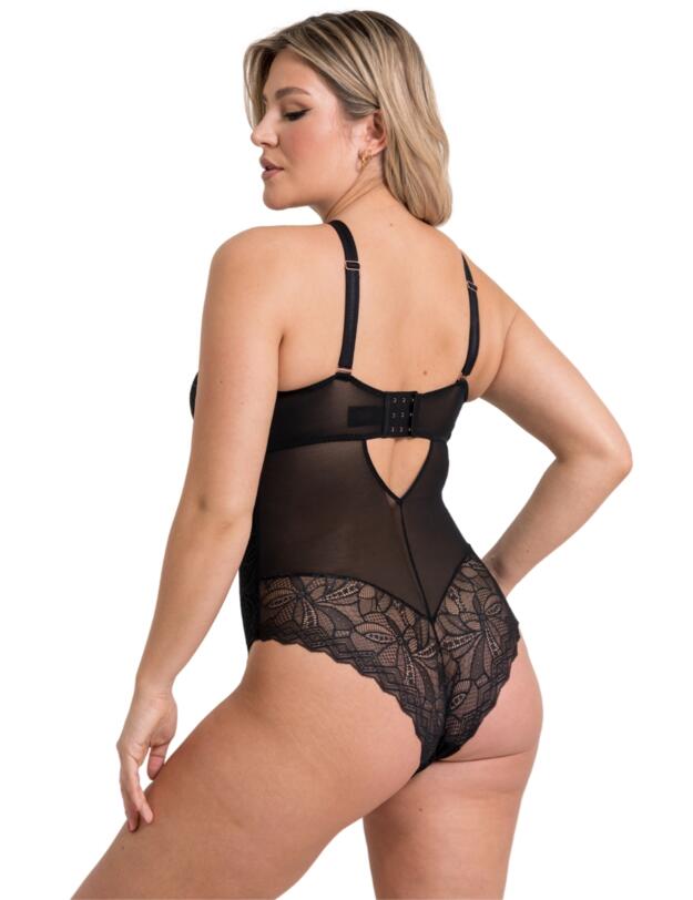 Scantilly by Curvy Kate Opulence Stretch Lace Body Black