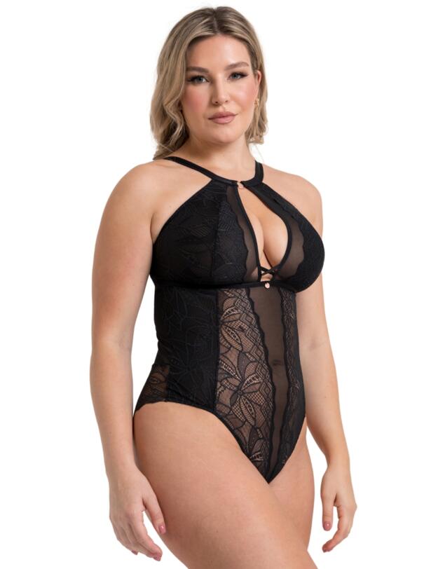 Scantilly by Curvy Kate Opulence Stretch Lace Body Black