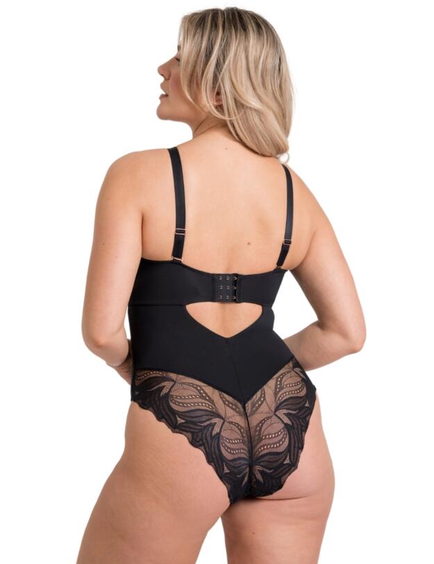 Scantilly by Curvy Kate Indulgence Stretch Lace Body Black/Latte