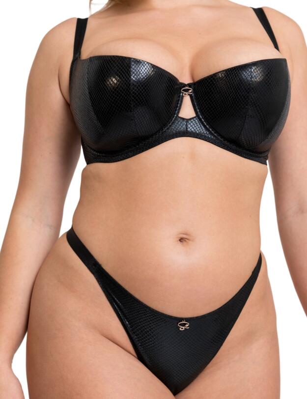 Scantilly by Curvy Kate Serpent Padded Half Cup Bra Black