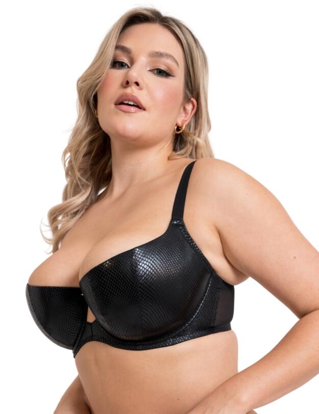 Scantilly by Curvy Kate Serpent Padded Half Cup Bra Black
