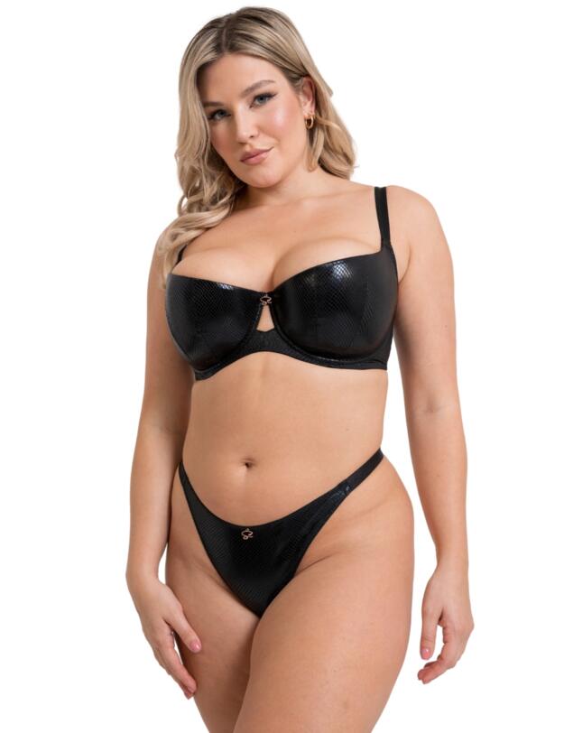 Scantilly by Curvy Kate Serpent Padded Half Cup Bra Black