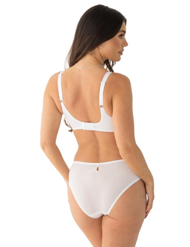 Pour Moi Sofia Embroidered Lace Brief White