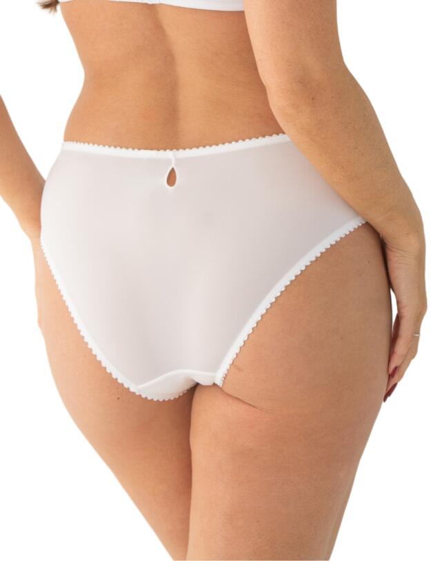 Pour Moi Sofia Embroidered Lace Brief White