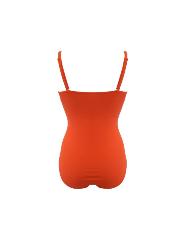 Pour Moi Santa Monica Strapless Tummy Control Swimsuit Orange