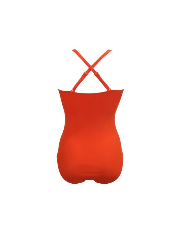 Pour Moi Santa Monica Strapless Tummy Control Swimsuit Orange
