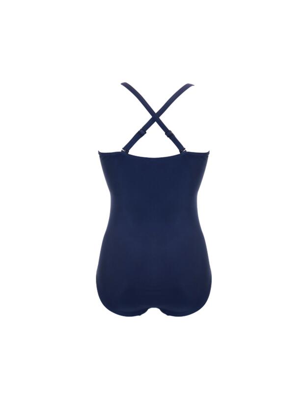 Pour Moi Santa Monica Strapless Tummy Control Swimsuit Navy