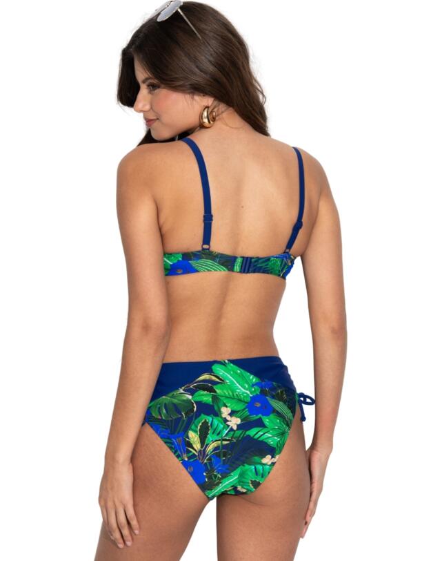 Pour Moi Palermo Adjustable Side Bikini Brief Navy Fern