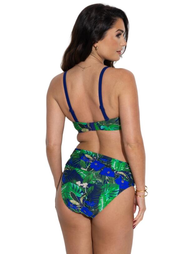 Pour Moi Palermo Foldover Bikini Brief Navy Fern