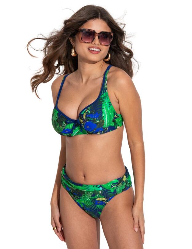 Pour Moi Palermo Foldover Bikini Brief Navy Fern