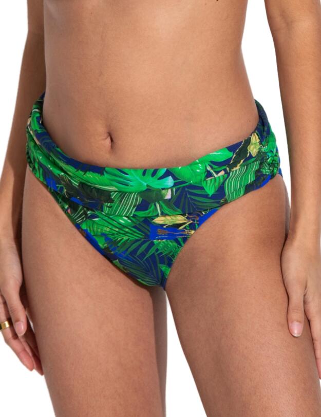 Pour Moi Palermo Foldover Bikini Brief Navy Fern