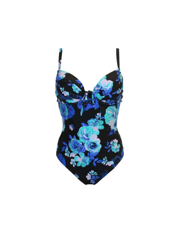 Pour Moi Portofino Underwired Padded Swimsuit Black Floral