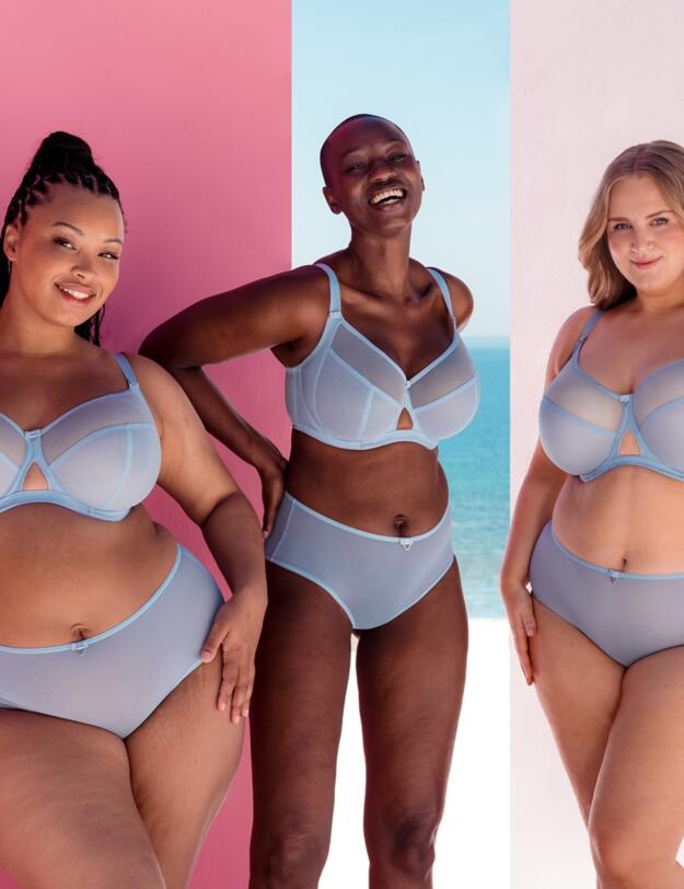 Curvy Kate Victory Side Support Balcony Bra Periwinkle Blue